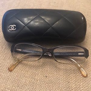 Chanel Reading Prescription Glasses Navy Cream